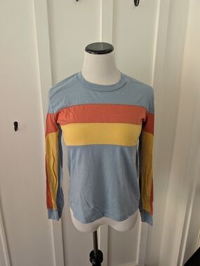 Camp Collection Long-Sleeve Colorblock Crewneck Shirt